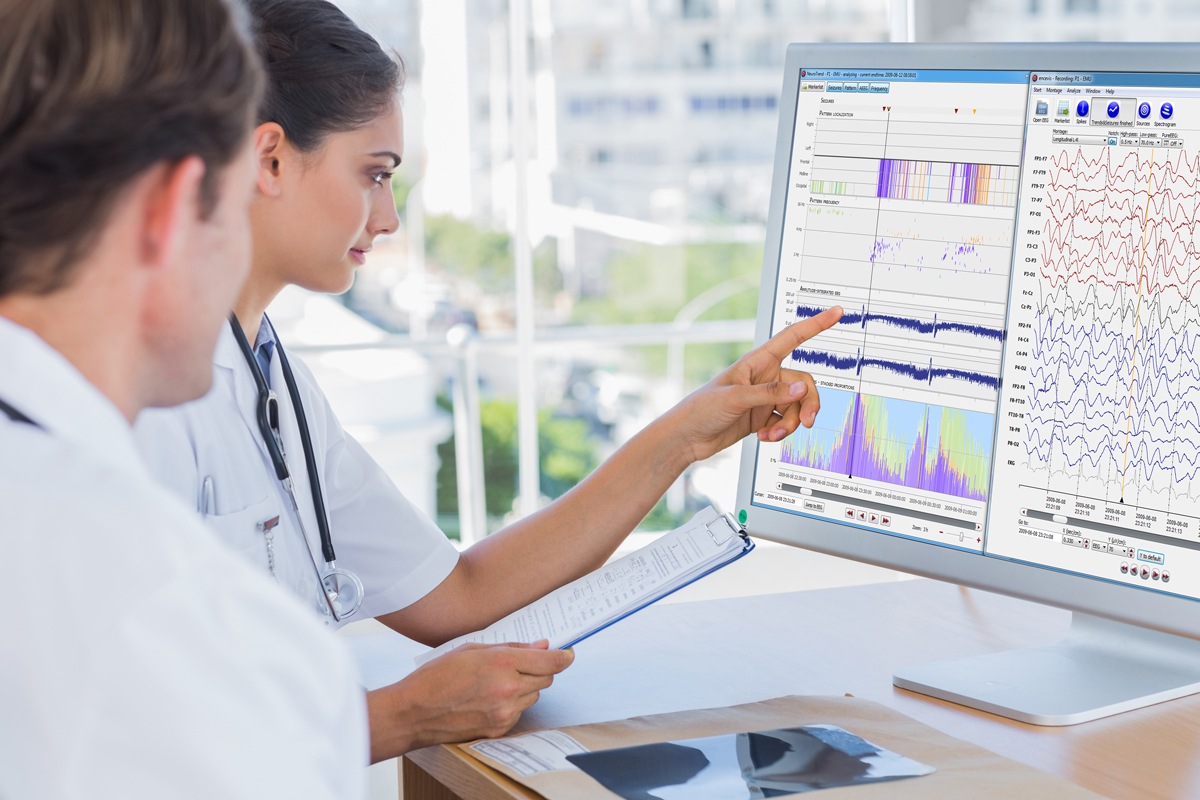 Scientists at work on EEG